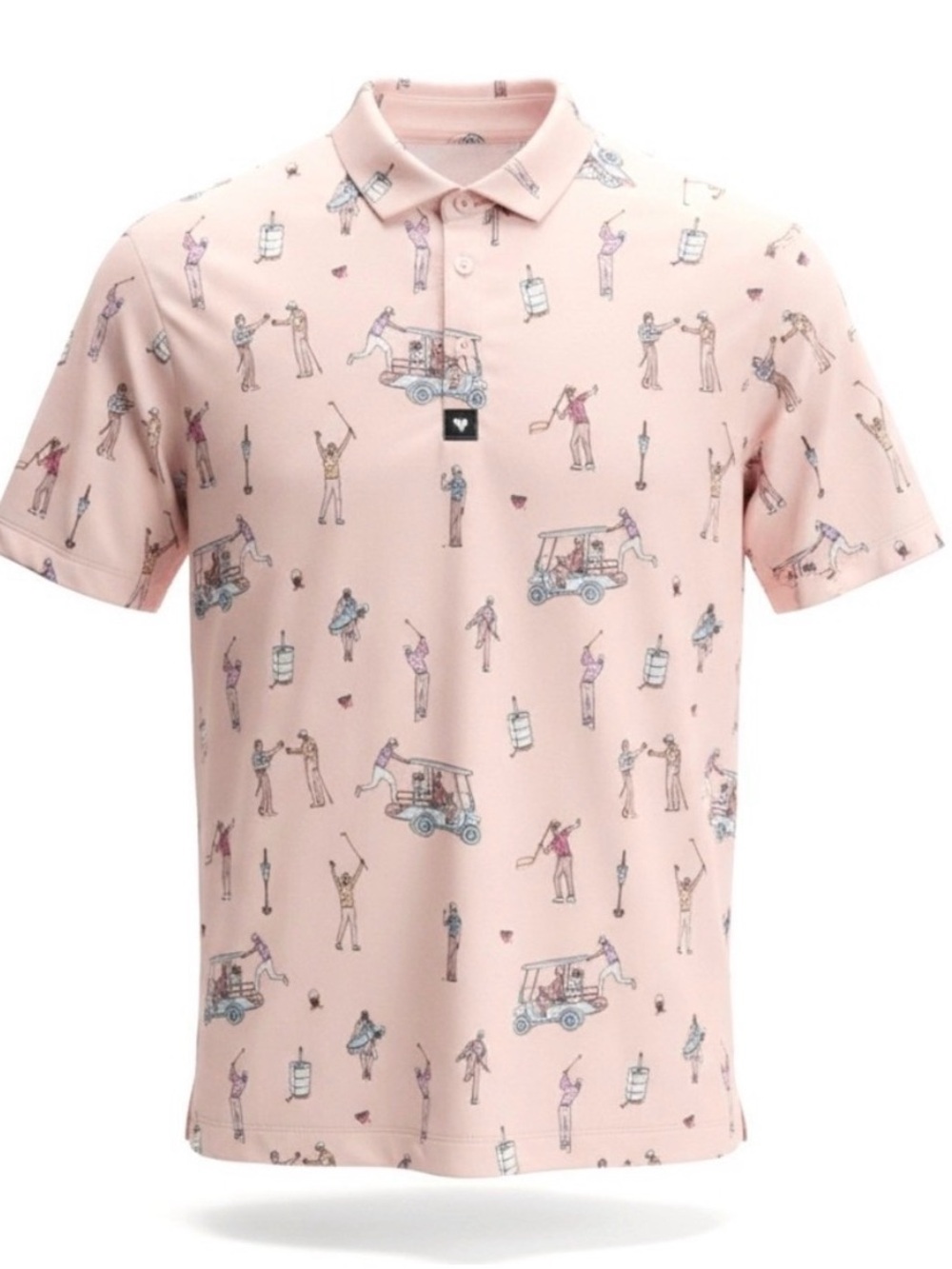 Bad Birdie The Boys Novelty Print Core Performance Golf Polo. Size M